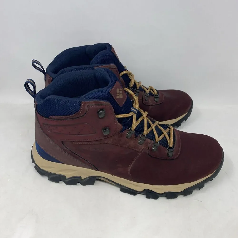 COLUMBIA Newton Ridge Plus II Waterproof Hiking Boots Burgundy Sz 13